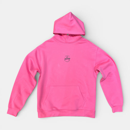 SWEAT CAPUCHE LESFLEURS fushia/flowergreen