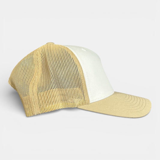 CASQUETTE LAROSE filet beige/blanc