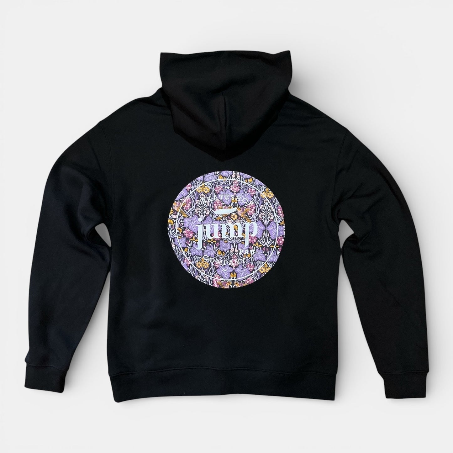 SWEAT CAPUCHE LESFLEURS noir / flowerpurple