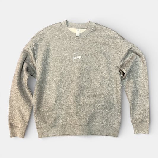 SWEAT SANS CAPUCHE LESFLEURS gris / flowerblue
