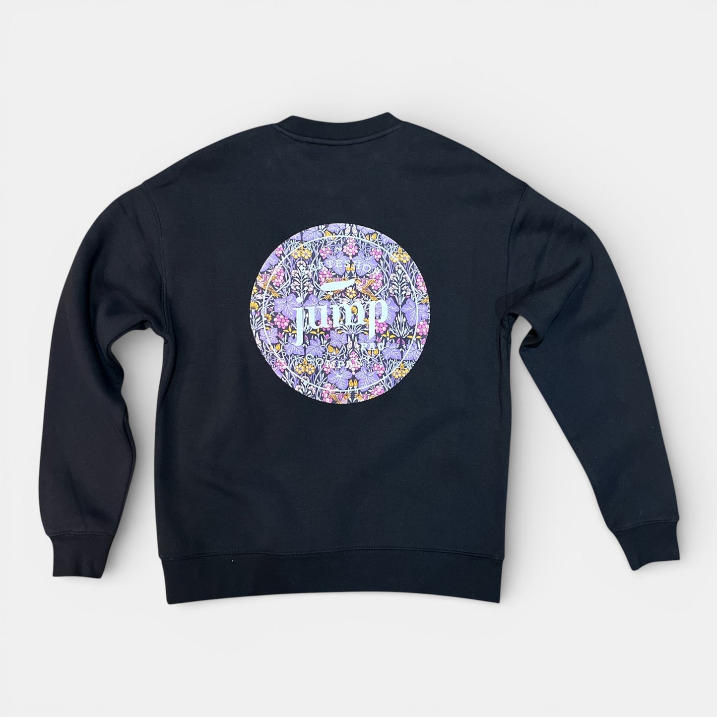 SWEAT SANS CAPUCHE LESFLEURS noir / flowerpurple