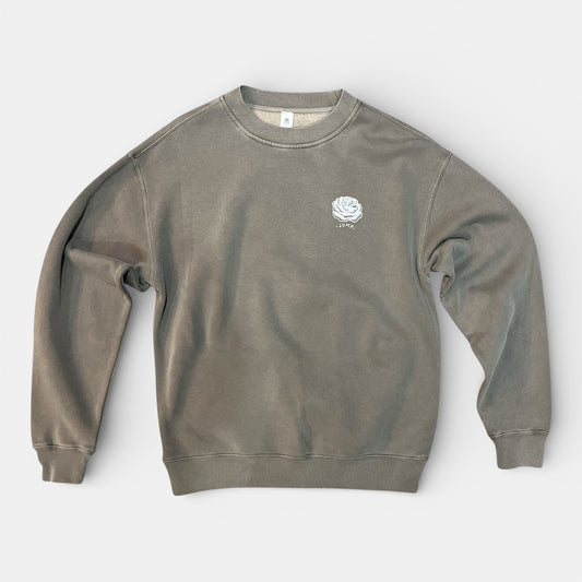 SWEAT SANS CAPUCHE LAROSE mini gris delavé