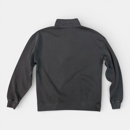 SWEAT DEMI-ZIP LETHANKYOU mini charbon delavé