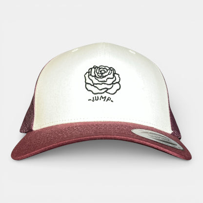 CASQUETTE LAROSE filet bordeaux/blanc