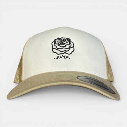 CASQUETTE LAROSE filet beige/blanc