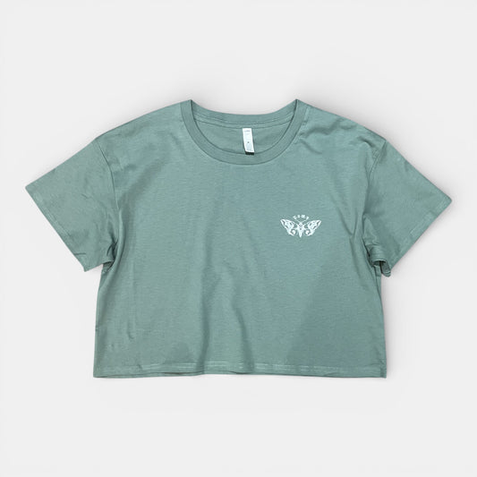 TEE SHIRT GIRL LEPAPILLON mini vert