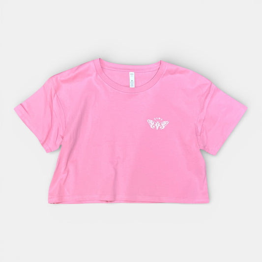 TEE SHIRT GIRL LEPAPILLON mini rose