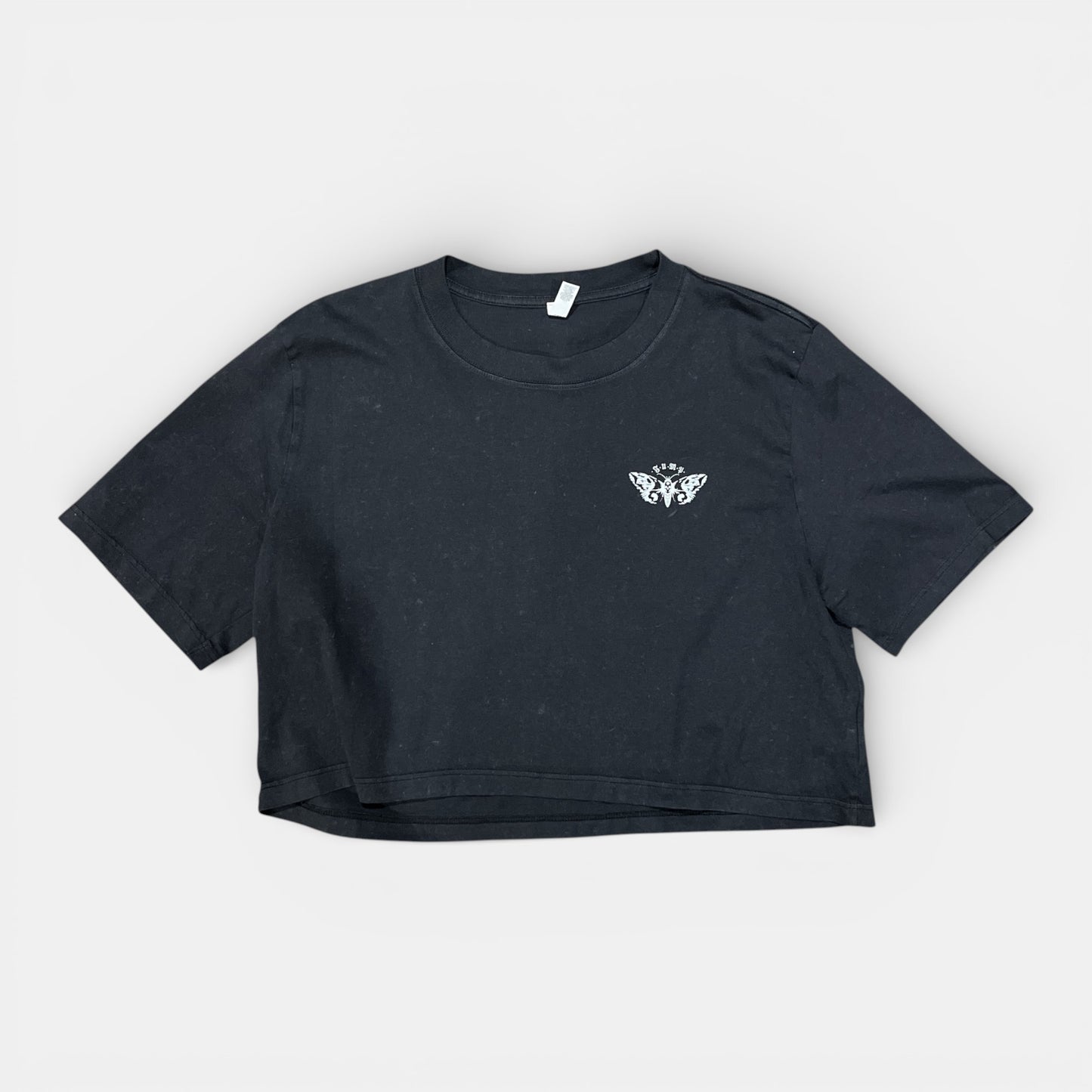 TEE SHIRT GIRL LEPAPILLON mini charbon